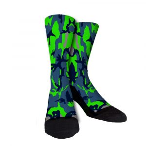 Seahawk Camo Custom Crew Socks